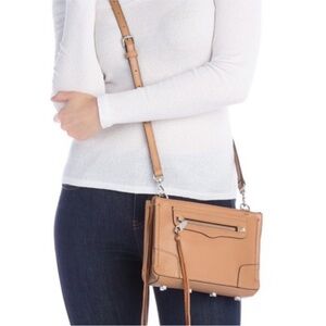 REBECCA MINKOFF Regan Leather Crossbody Bag in color HONEY NWT